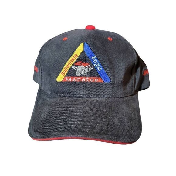 Vintage Shell Bullwinkle Angus Manatee Baseball Trucker Cap Hat - Picture 1 of 5